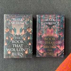 Locked Library “The Book That Wouldn’t Burn” by Mark Lawrence Hardcover Book Set